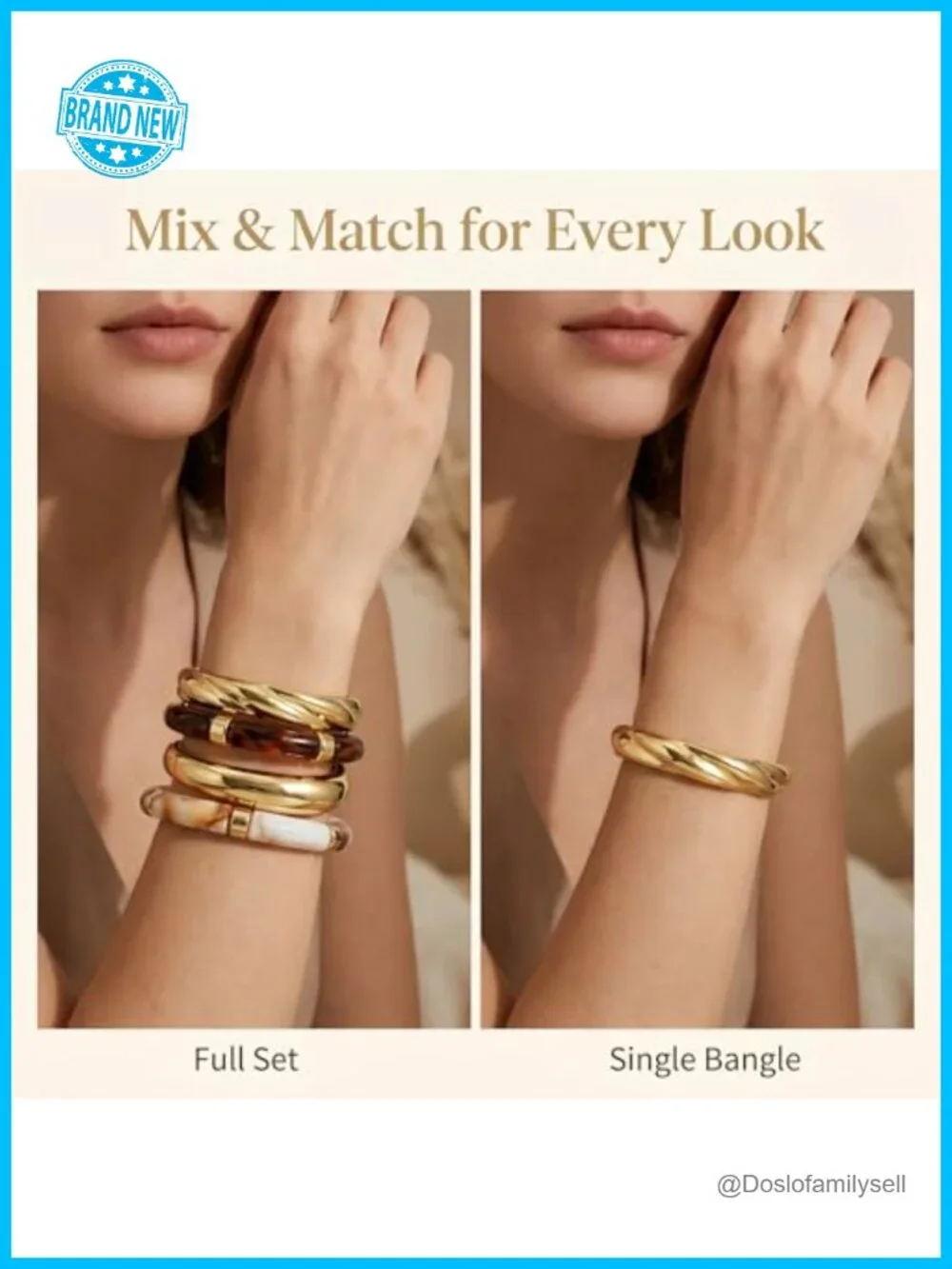 Chunky Bangle Set Acrylic Resin Cuff Bracelets Stackable Festival Vacation